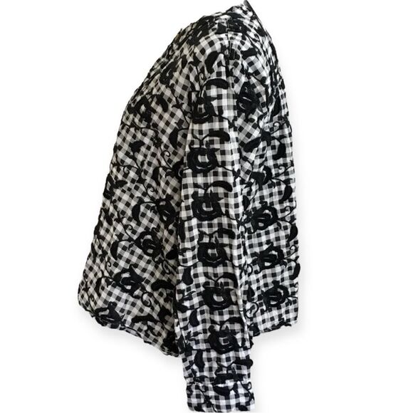 Anthropologie Pilcro The Whitney Trapeze Embroidered Buttondown Shirt Black XS - Picture 10 of 10